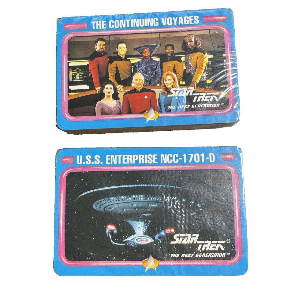 Star Trek: The Next Generation Playing Cards 1992 Sealed In Plastics 2 Decks